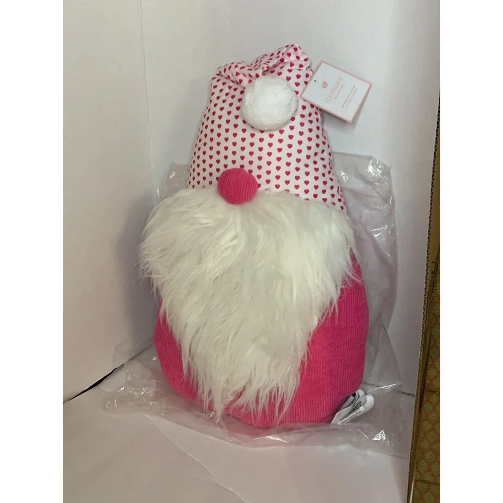 New Big Pink Soft Winter Gnome Pillow Snuggle Stuffy